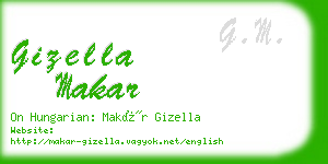 gizella makar business card